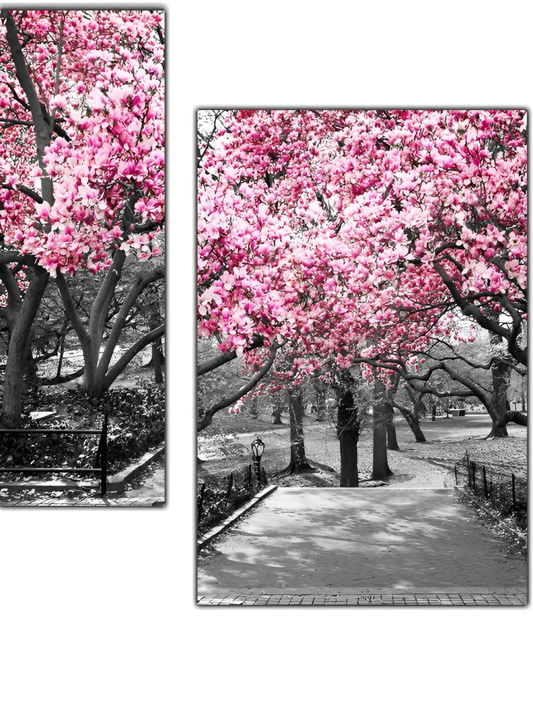 PnF Wood 3 Piece Wall Rectangle Paintings Wall Art -12 x 18In