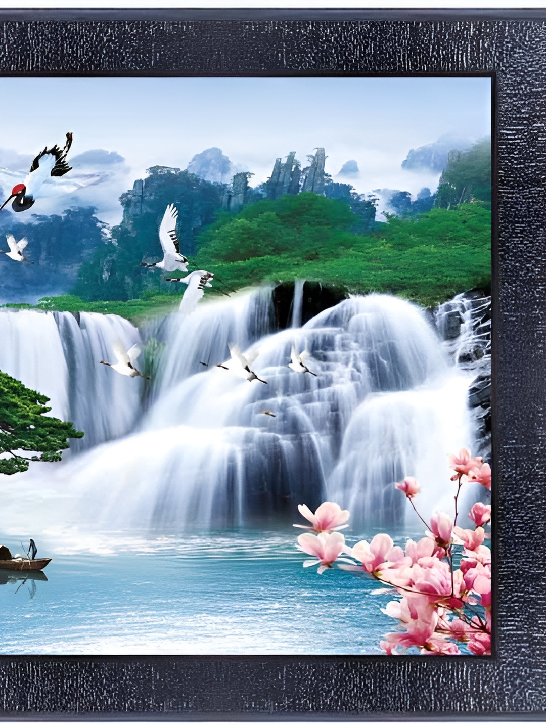 PnF Wood Wall Rectangle Paintings Wall Art -13.8x10.2In