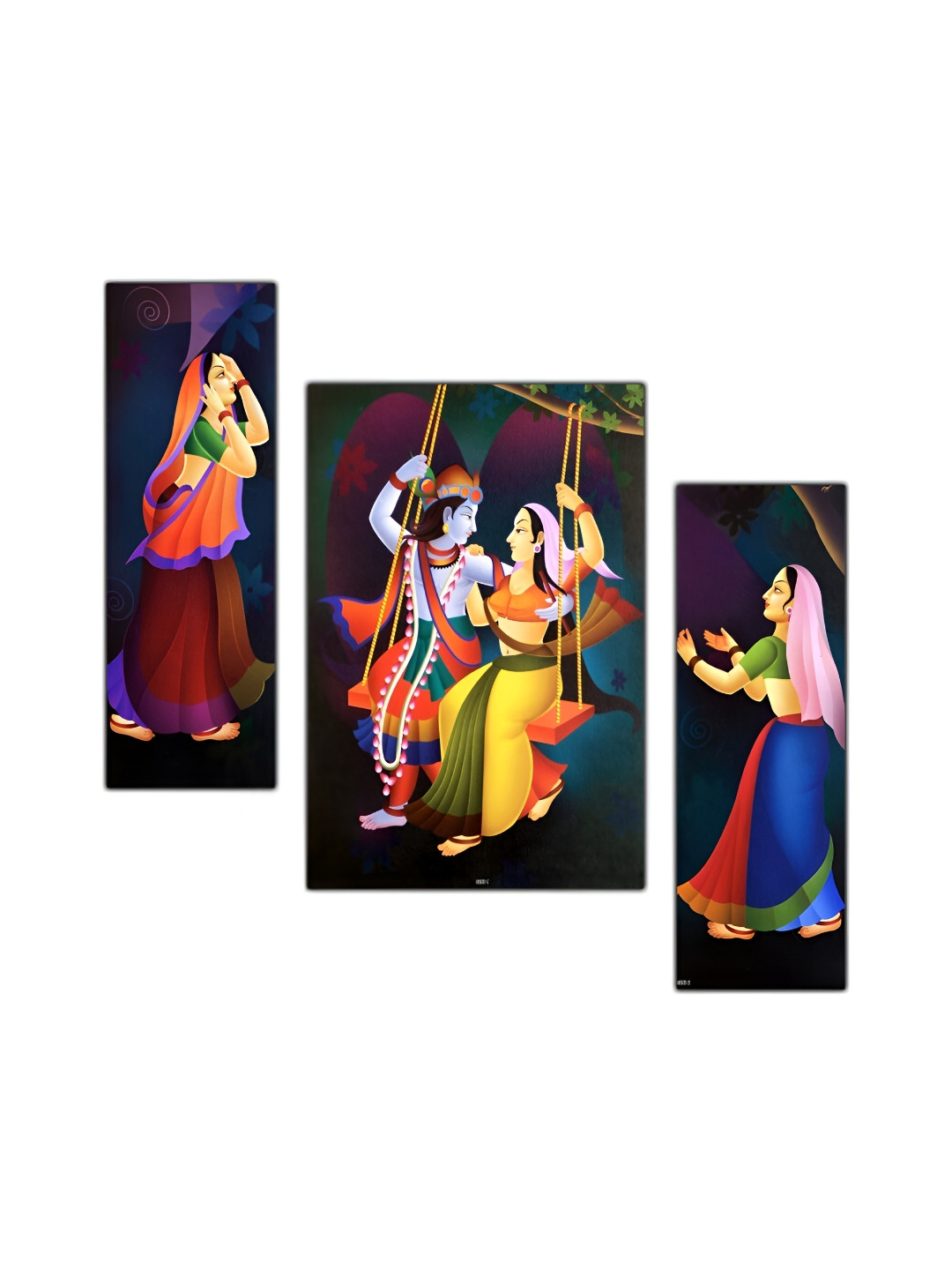 PnF Purple & Red 3 Pieces Religious Wall Arts
