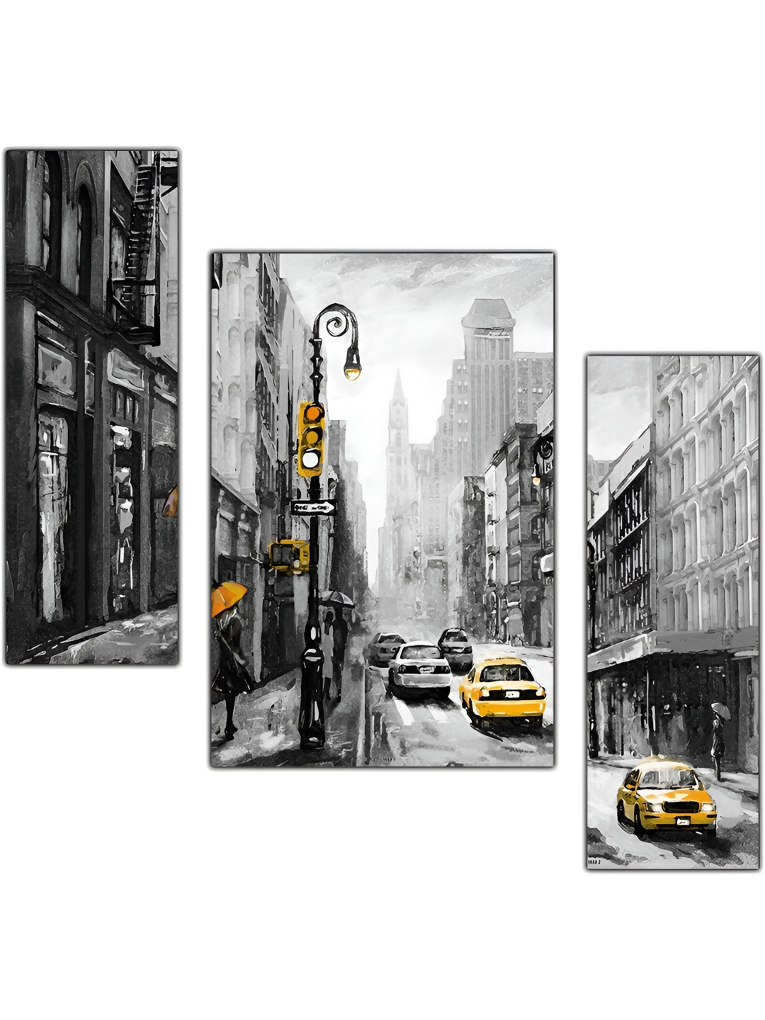 PnF Green & Yellow 3 Piece Wooden Wall Art