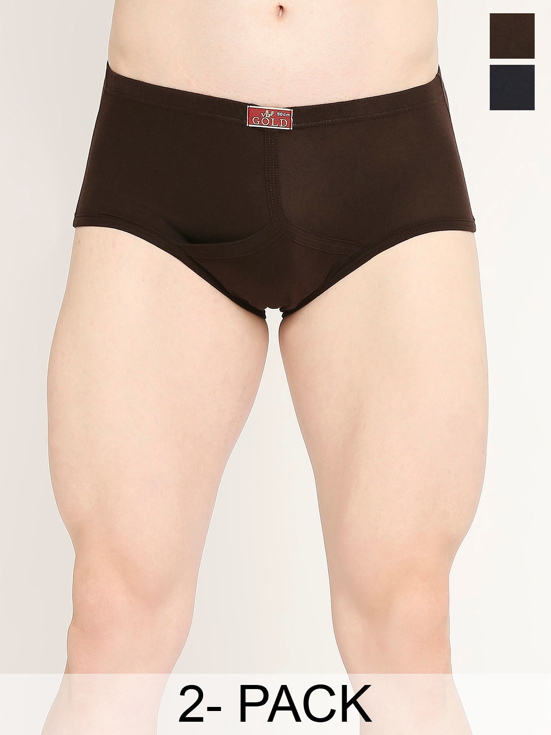 VIP Gold C Pack Of 2 Assorted Cotton Basic Briefs VP-MI-BF-GOLDC-10P-110-PO2