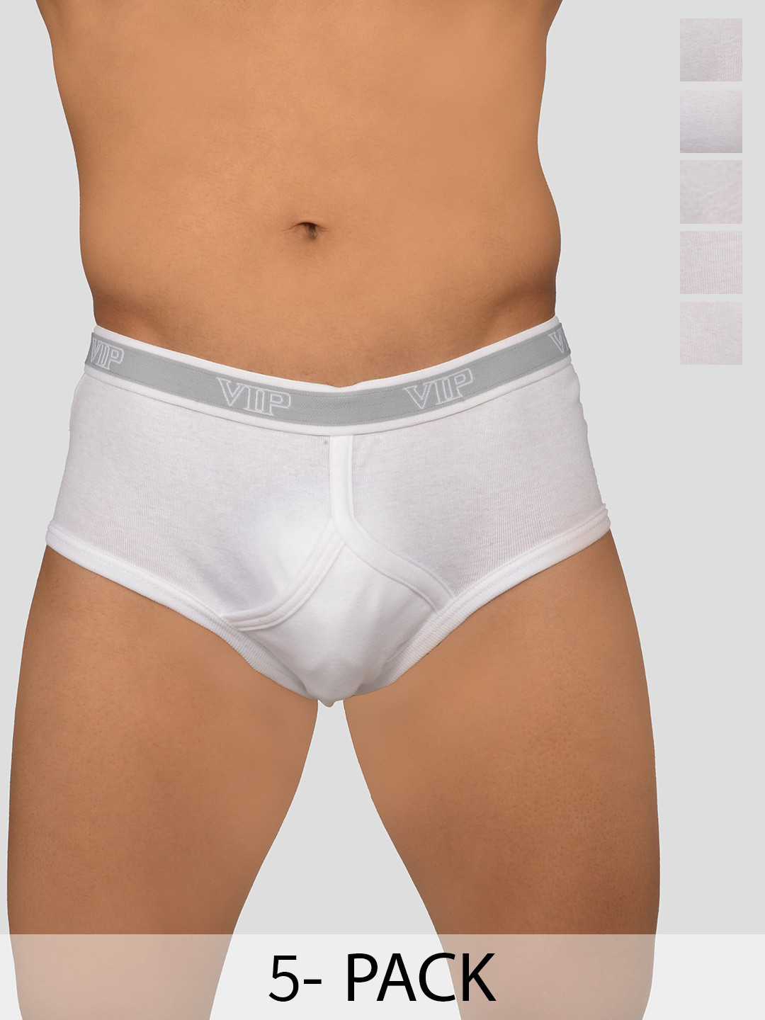 VIP Signor Men Pack of 5 Cotton Basic Briefs VP-MI-BF-SIGNR-10P-110-PO5