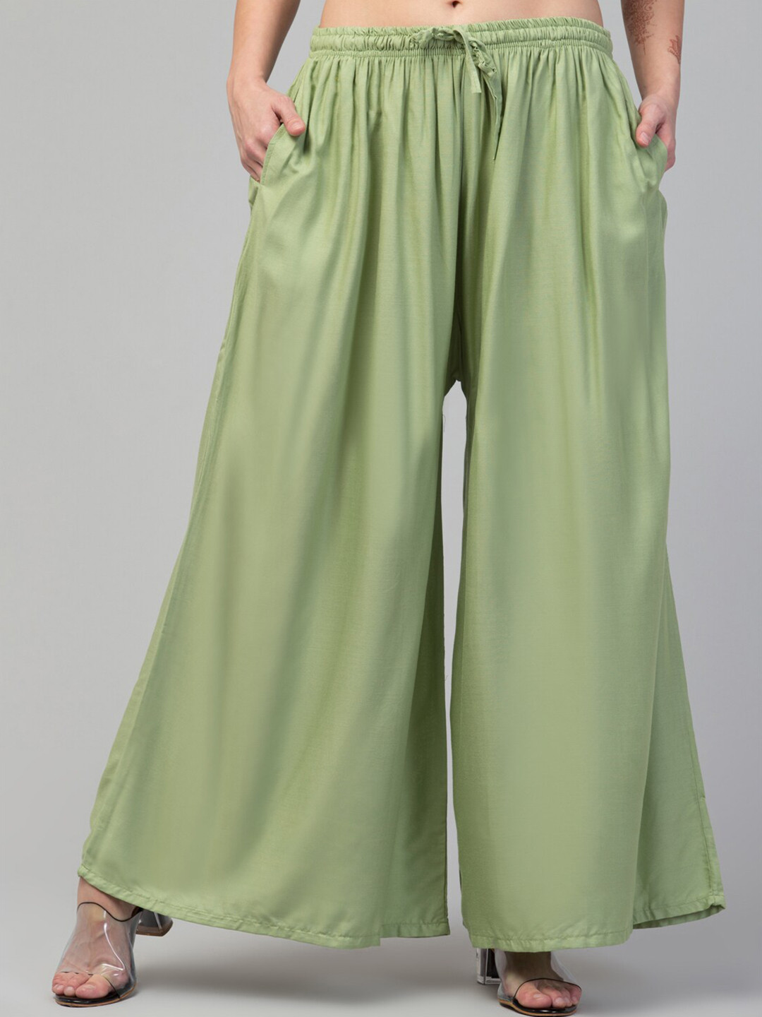 Trend Level Mid Rise Flared Palazzos