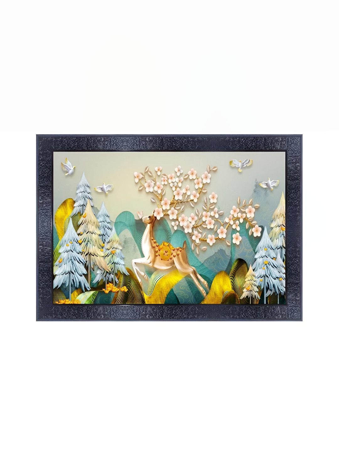PnF Glass Wall Rectangle Paintings Wall Art - 13.4 x 10.4In