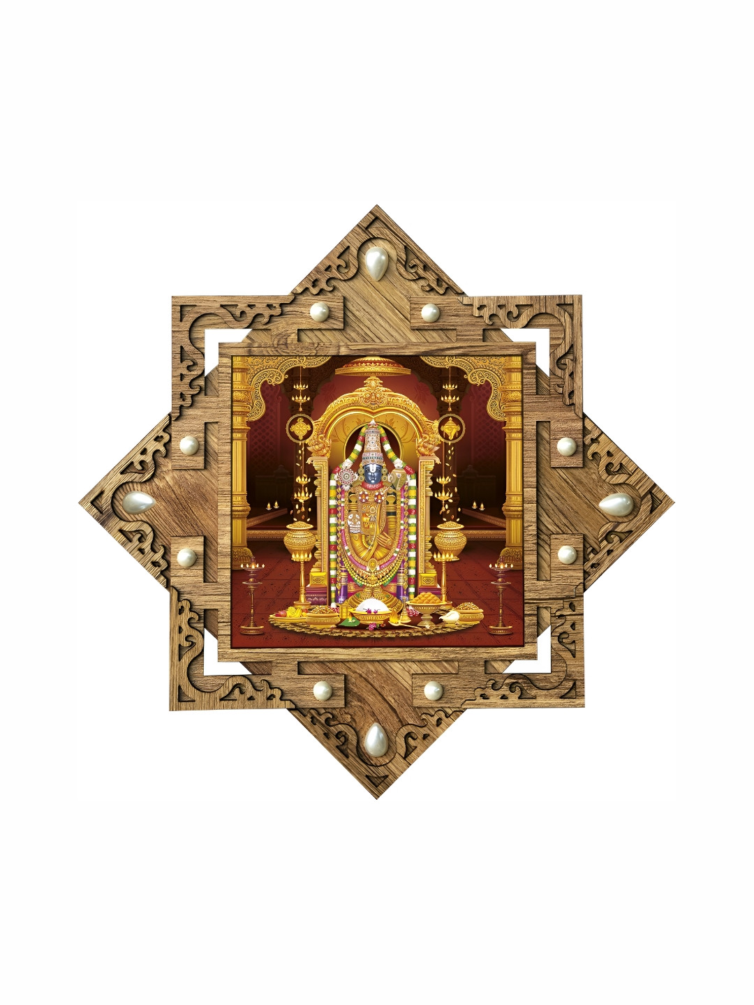 PnF Brown & Red Wooden Religious Paintings Wall Art