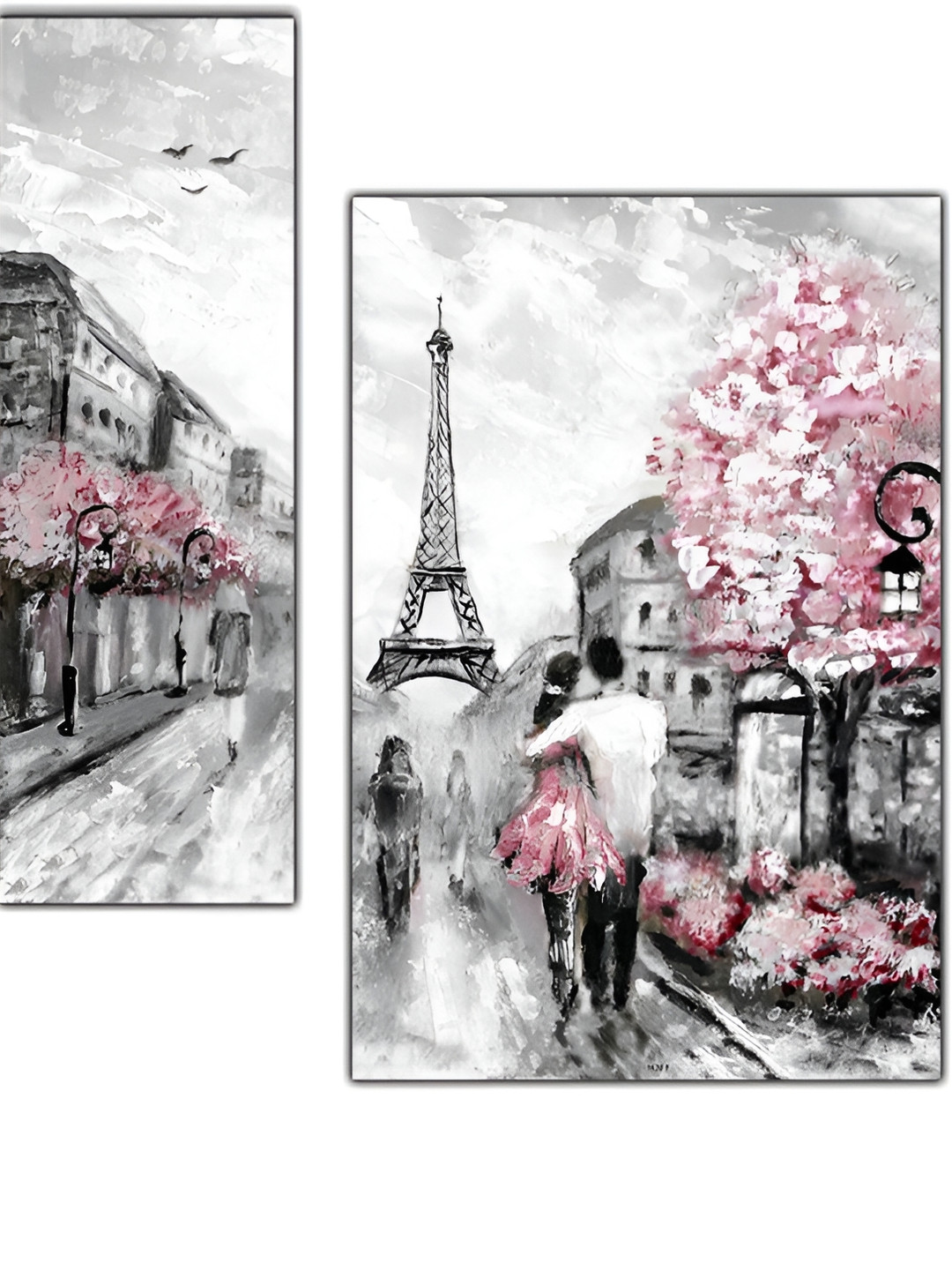 PnF Wood 3 Piece Wall Rectangle Paintings Wall Art-12 x 17.7In