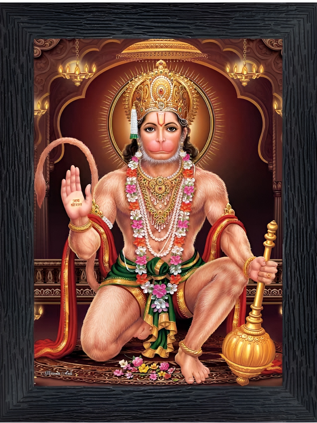 PnF Synthetic Wood Wall Rectangle Paintings Wall Art - 8.4 x 6.4 In