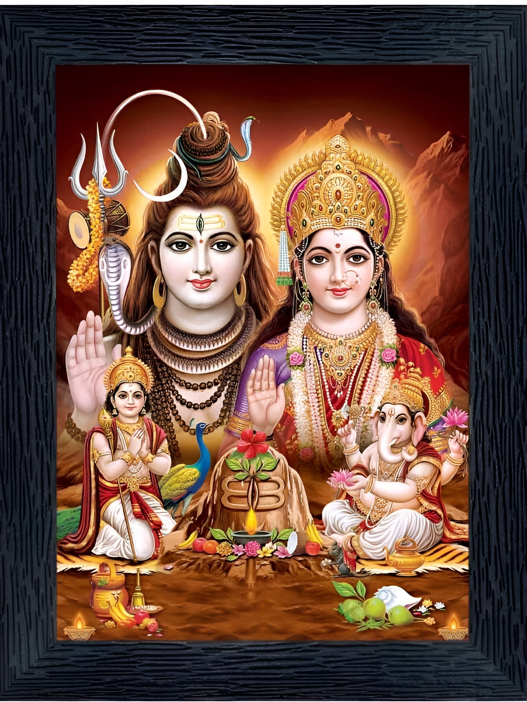 PnF Black & Brown Religious Table Top Painting