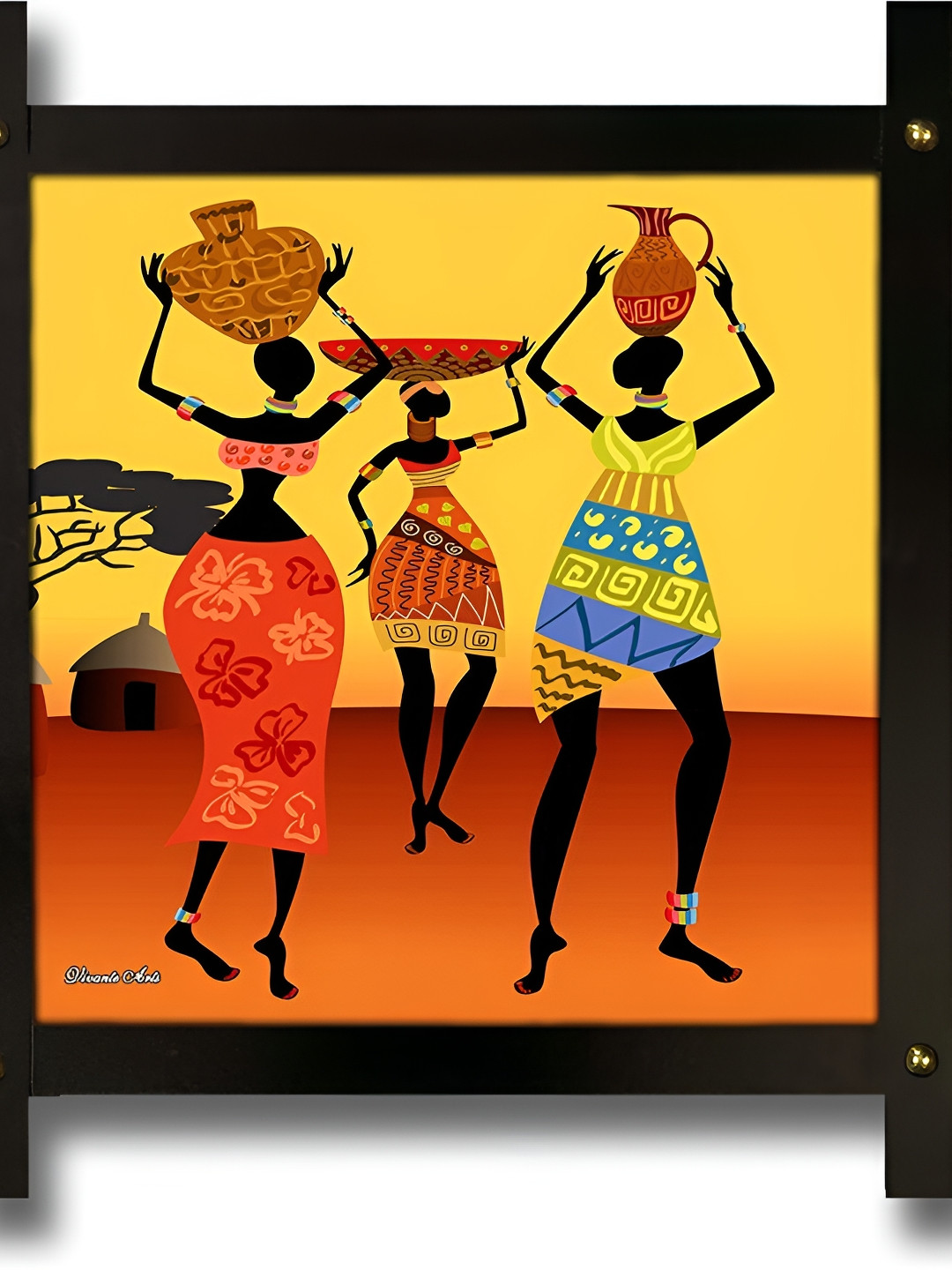 PnF Yellow & Black Wooden Wall Art