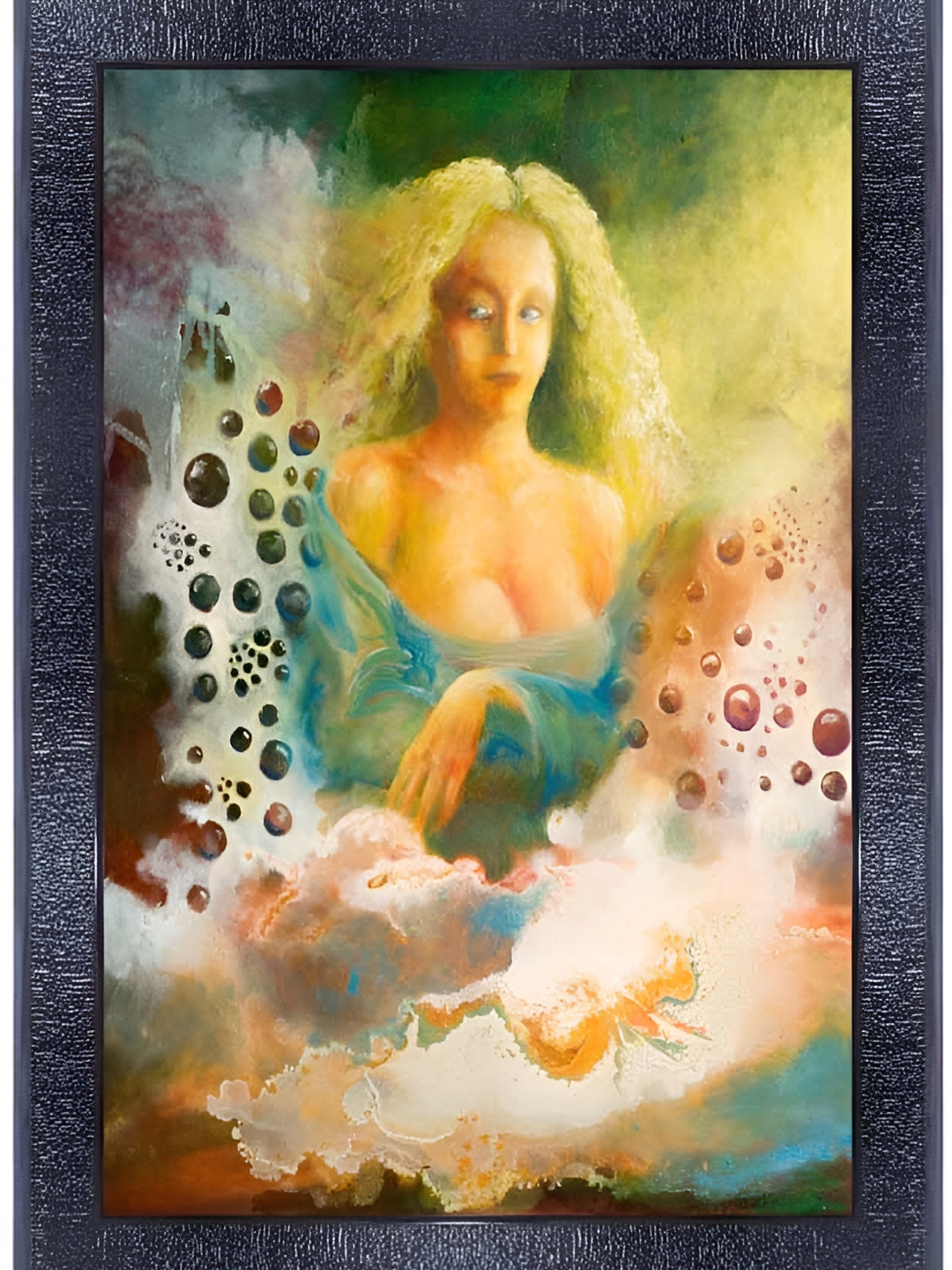 PnF Black & Yellow Abstract Wall Paintings