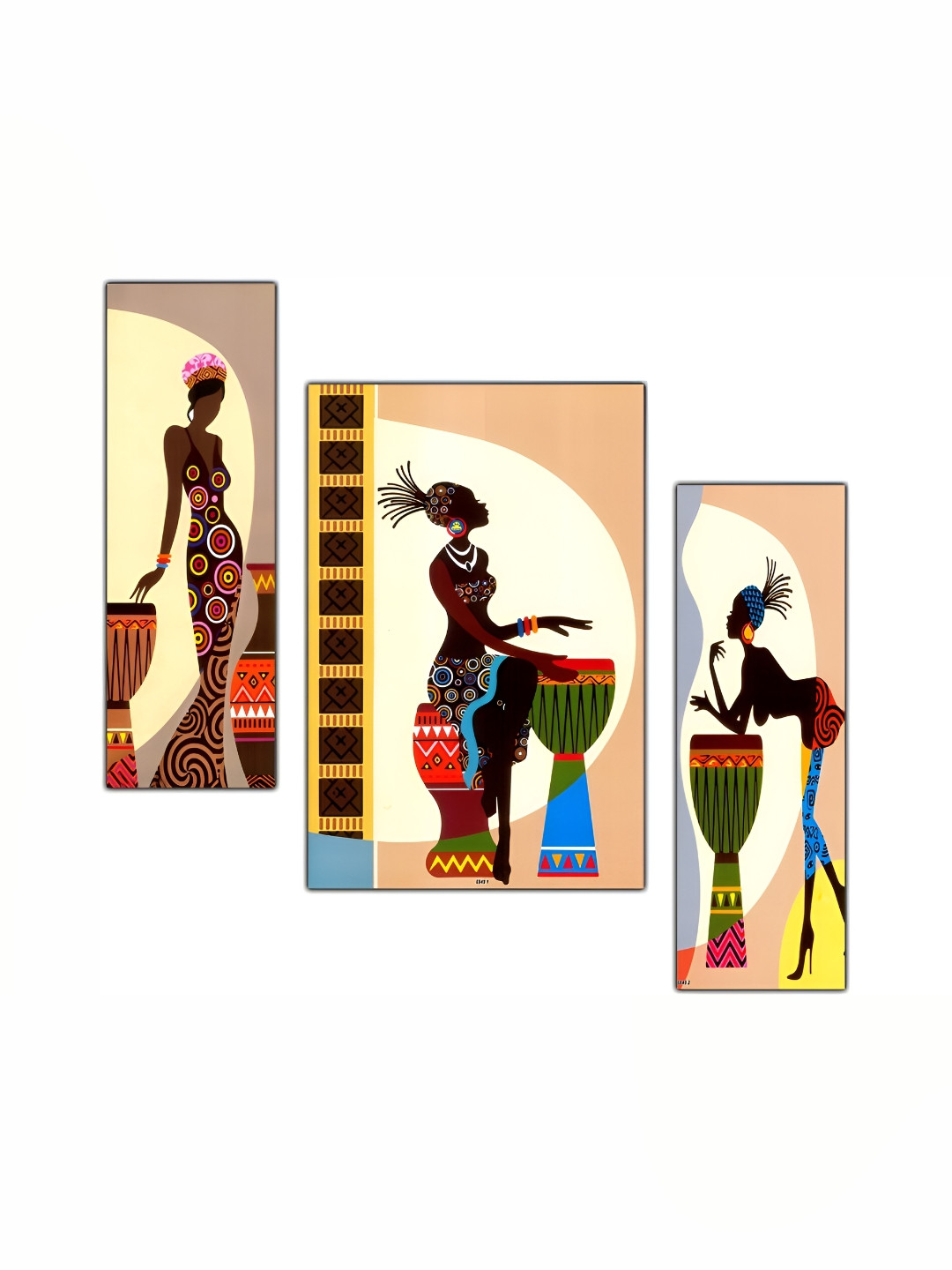 PnF Modern Art Wood 3 Piece Wall Rectangle Photographs Wall Art - 12 x 18 in