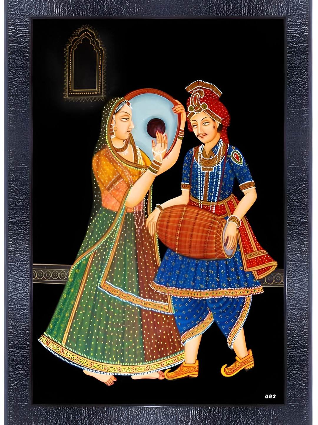 PnF Black & Green Digital Printing wooden Wall Art