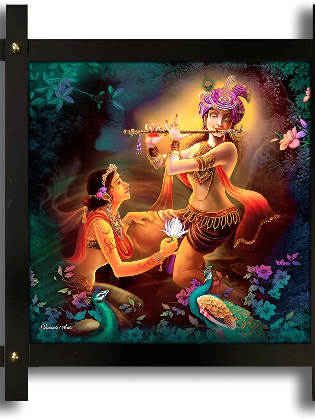 PnF This Elegantly Cross Wood Wall Square Paintings Wall Art - 16.5 x 16.5In