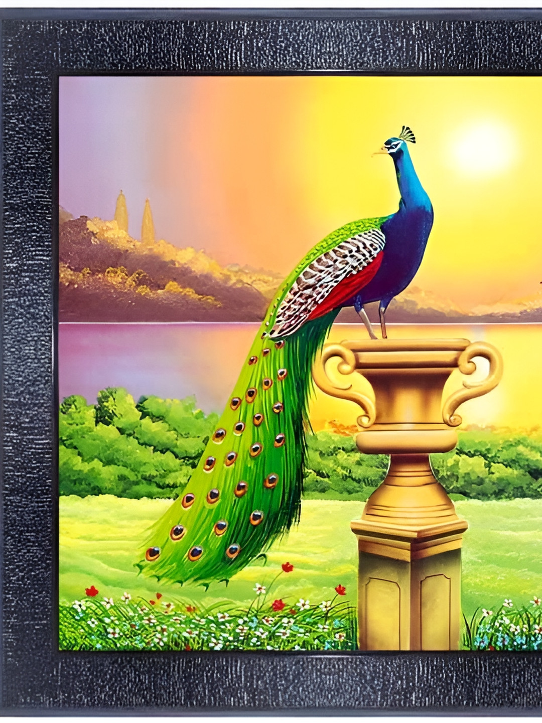 PnF Wood Wall Rectangle Paintings Wall Art - 13.7 x 10.6In