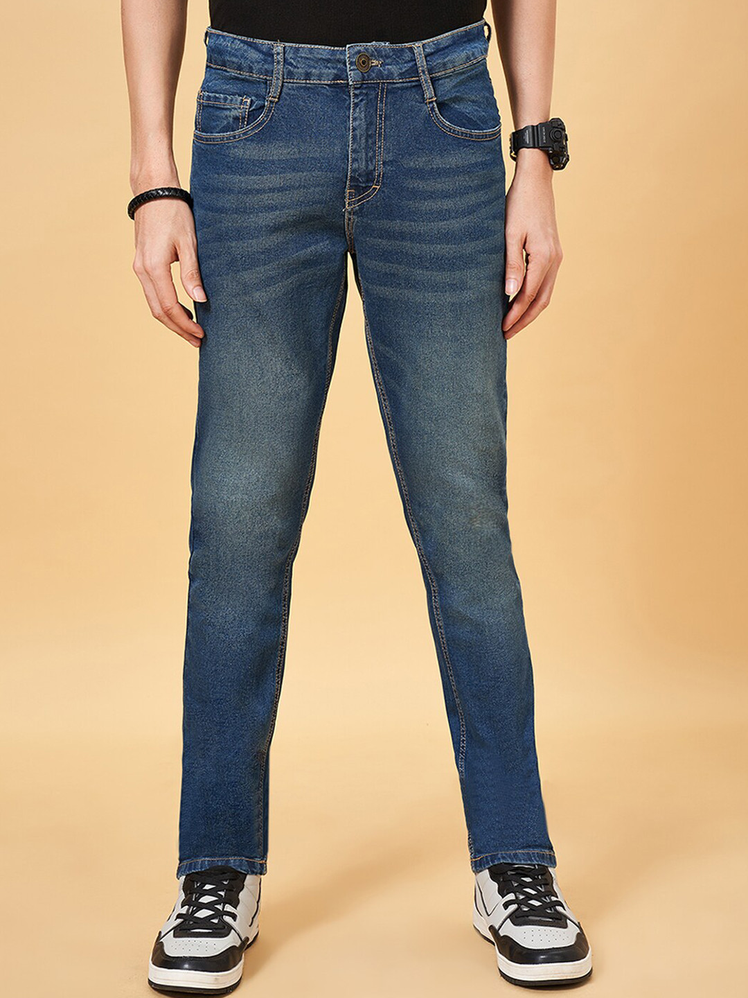 SF JEANS by Pantaloons Men Skinny Fit Clean Look Light Fade Stretchable Jeans