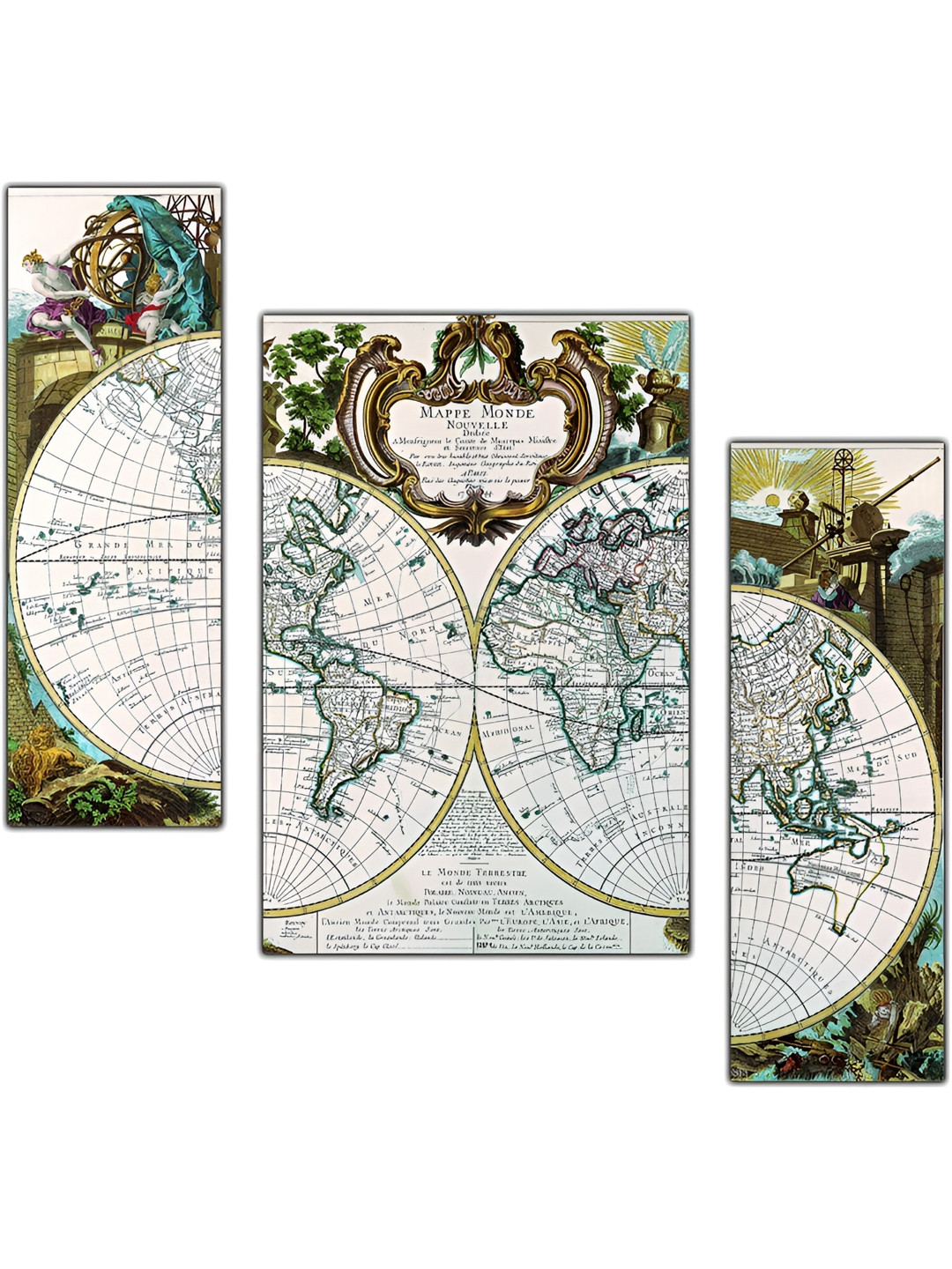 PnF Multieffect MDF 3 Piece Wall Rectangle Photographs Wall Art