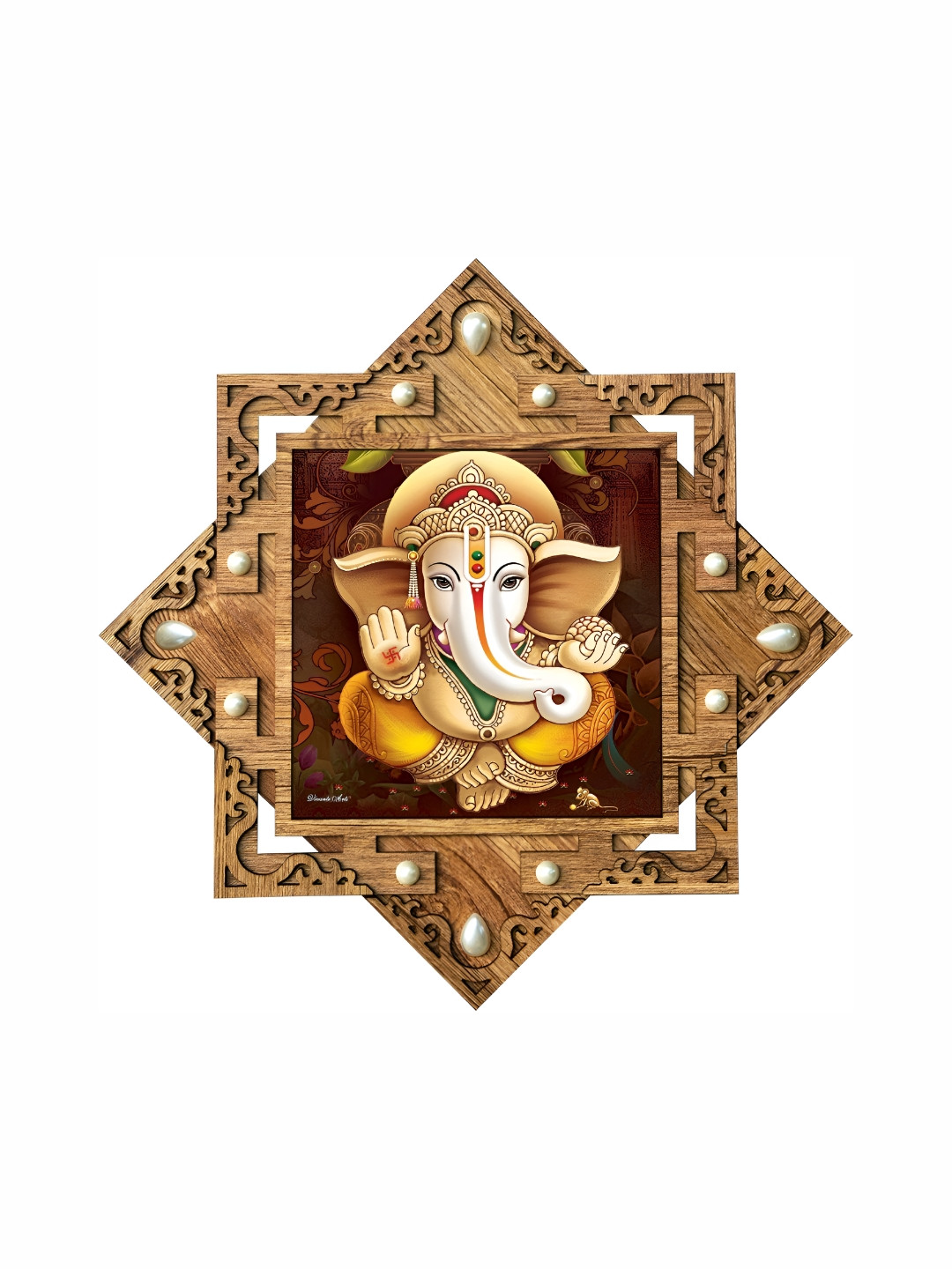 PnF Wood Wall Square Paintings Wall Art - 16.25 x 16.25 In