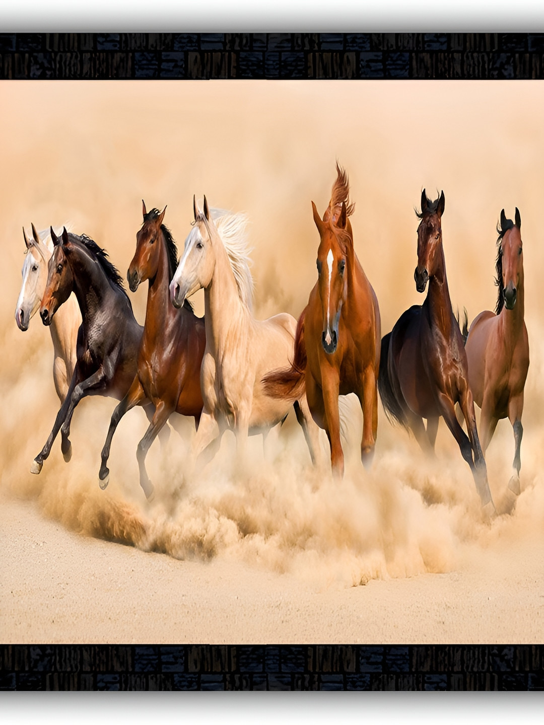 PnF Wood Wall Square Paintings Wall Art -13.8x13.8In