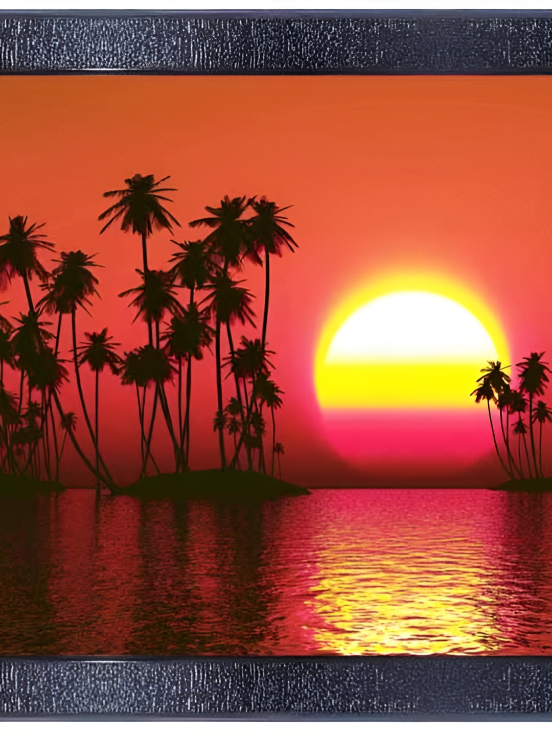 PnF Black & Orange Floral And Botanical Wall Art