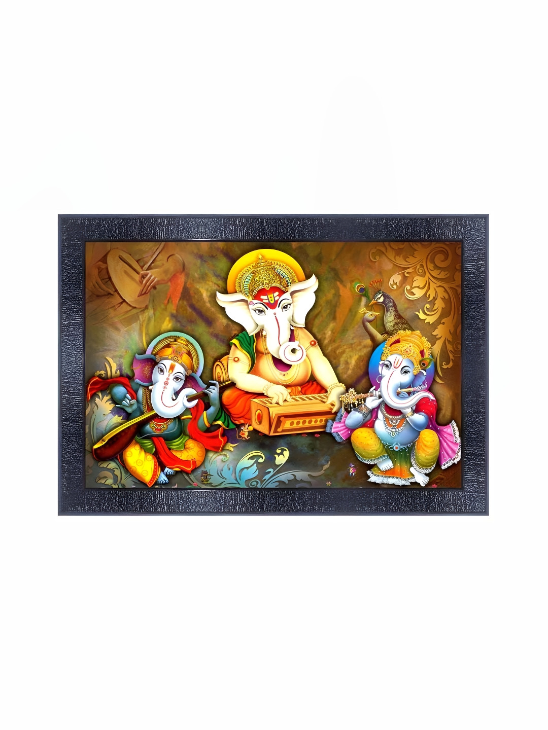 PnF Black & Yellow Religious Paper Wall Painting