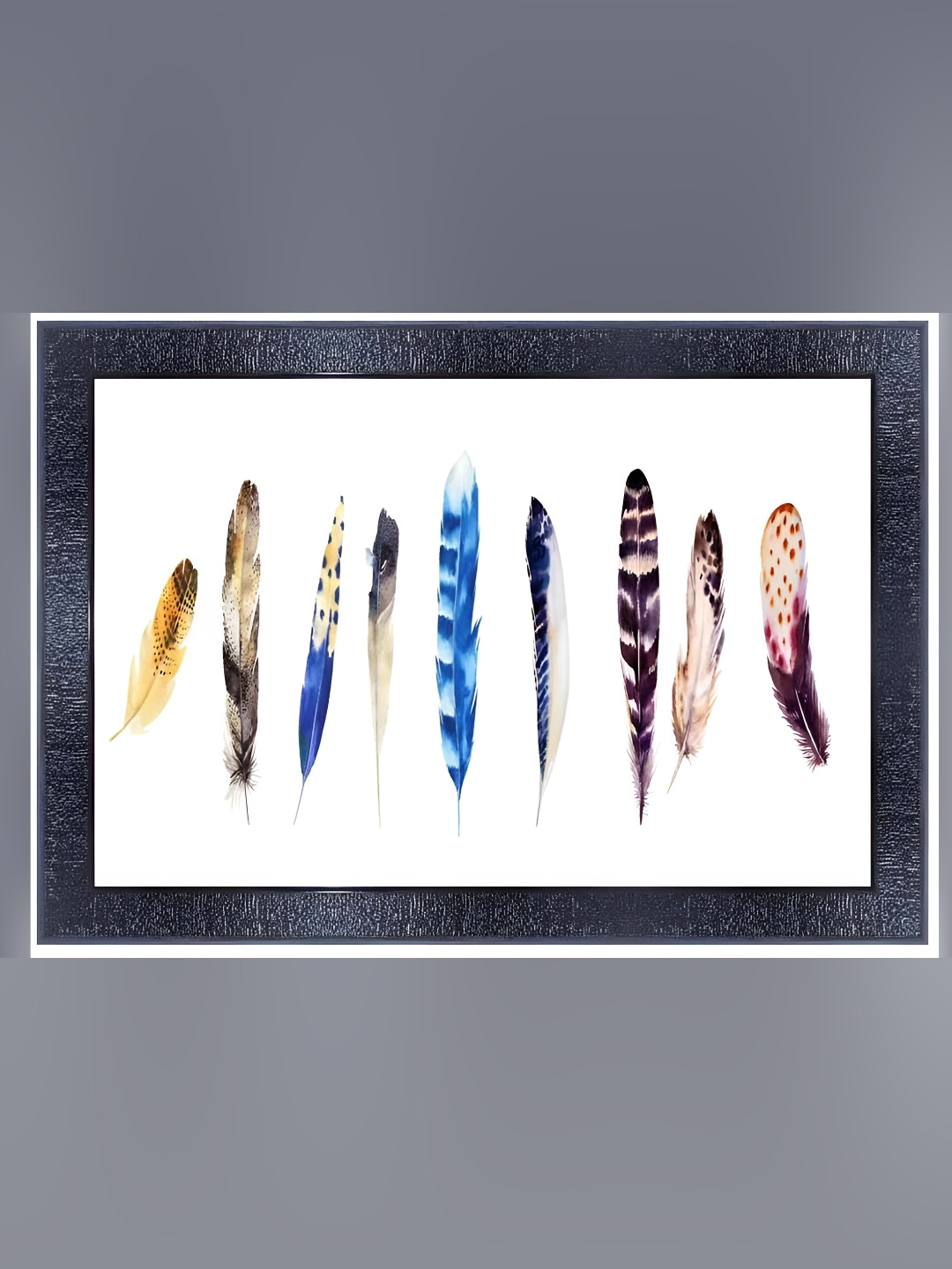 PnF Black Wood Wall Living Room Rectangle Potrait Photographs Wall Art -5.31 x 10.24In