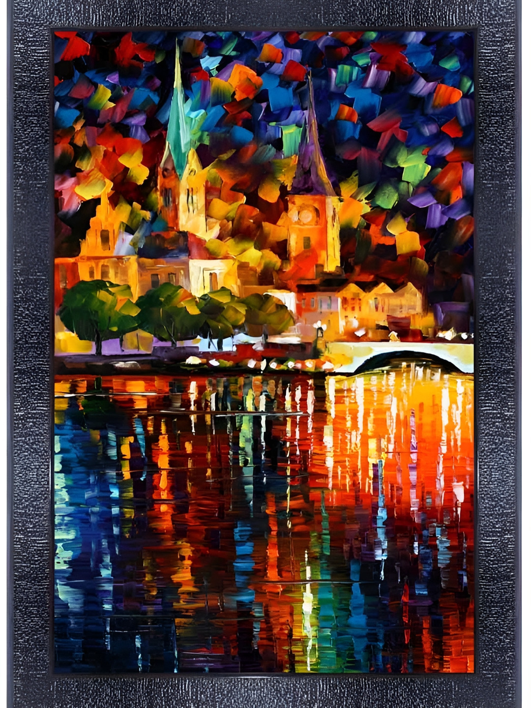 PnF Paper Wall Rectangle Paintings Wall Art -13.8x13.8In