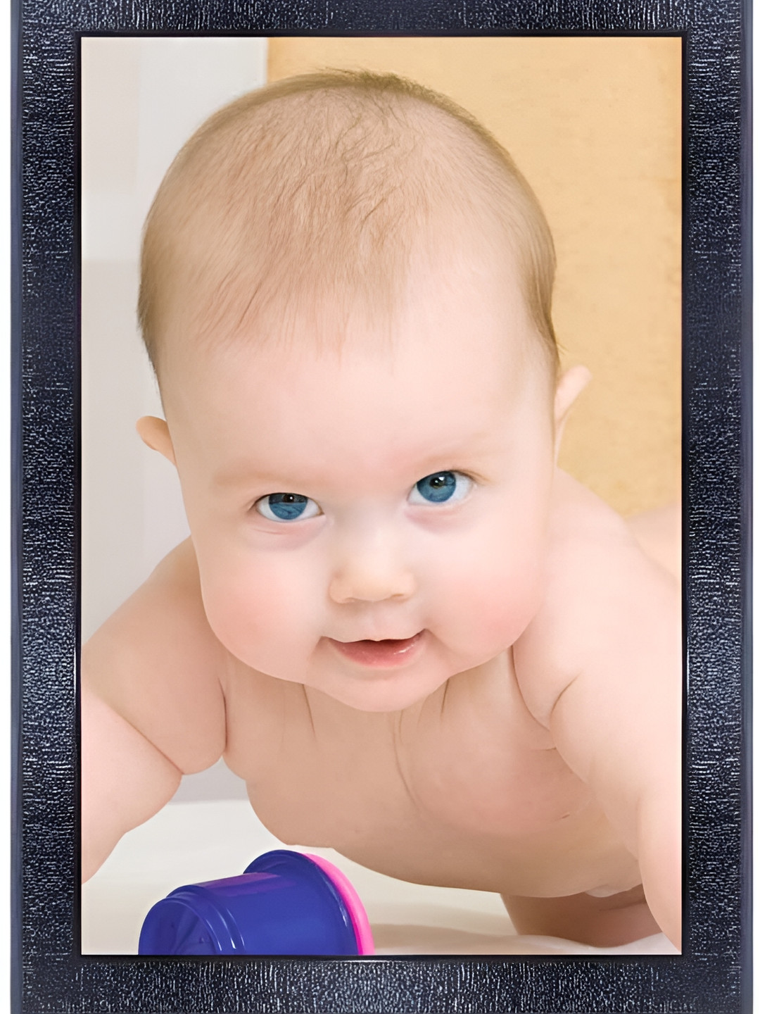 PnF Black & Beige Baby Wooden Painting Wall Art