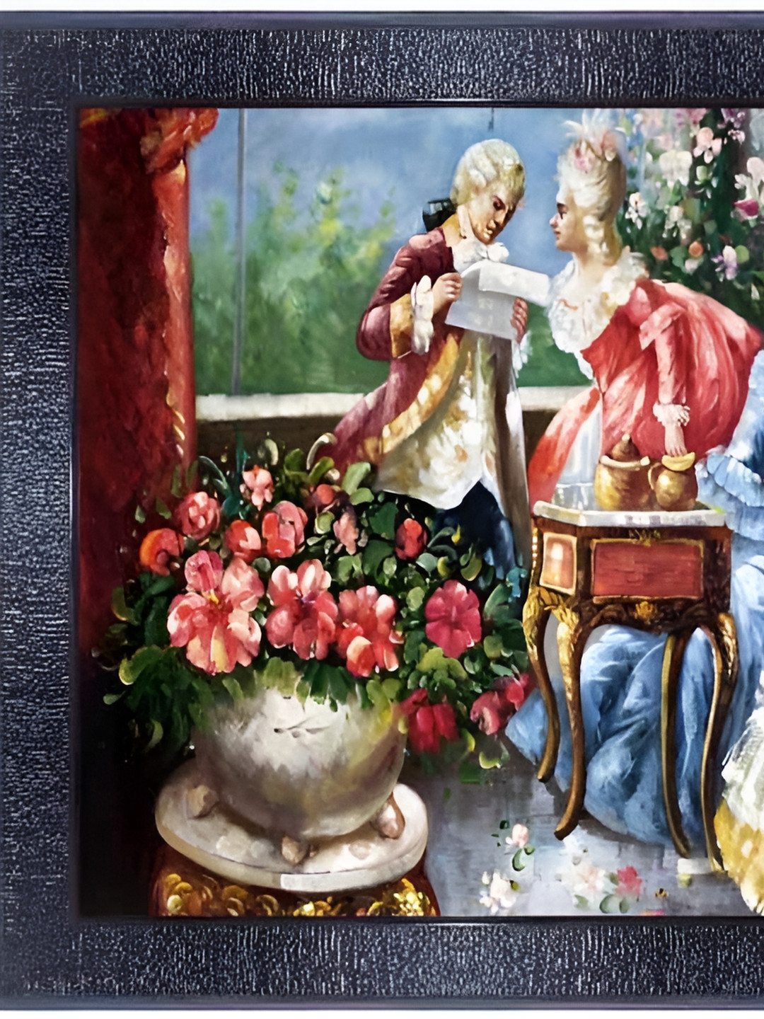 PnF Black Printed Paper Wall Painting