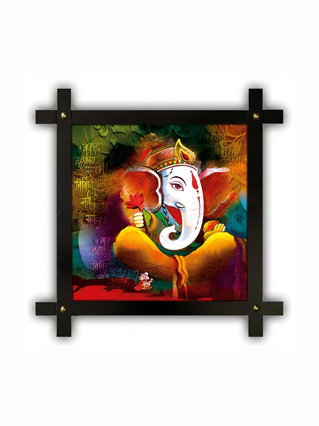 PnF Red & White Religious Digital Printed Wooden Wall Art