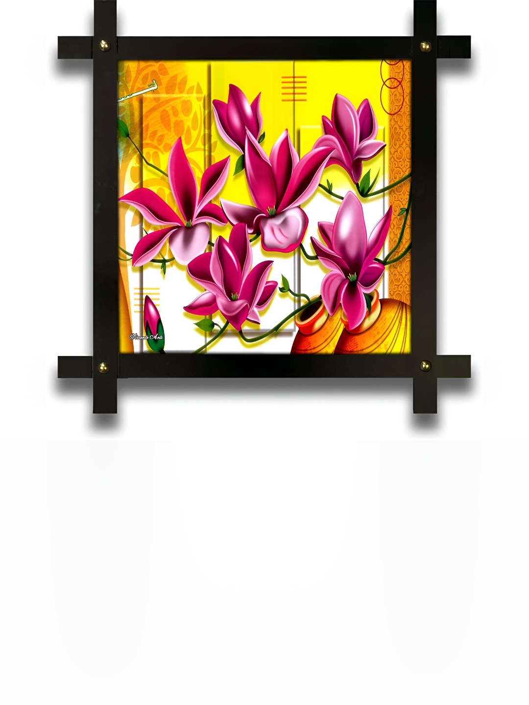 PnF Yellow & Pink Wooden Wall Art