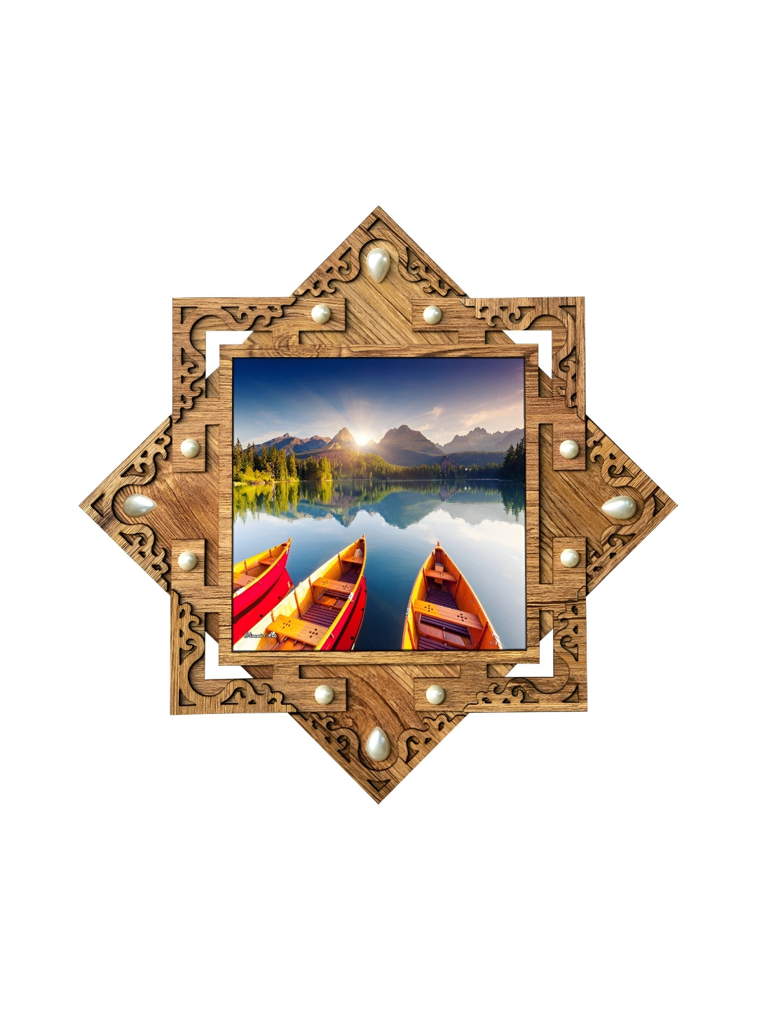 PnF Beige & Green Other Wooden Wall Art