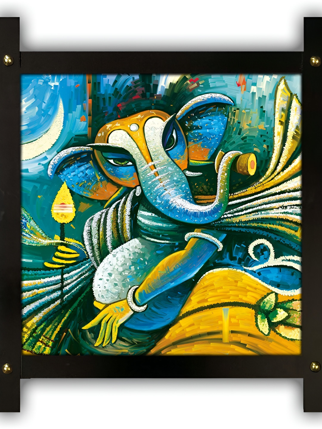 PnF Wood Wall Round Paintings Wall Art - 16 x 16 In