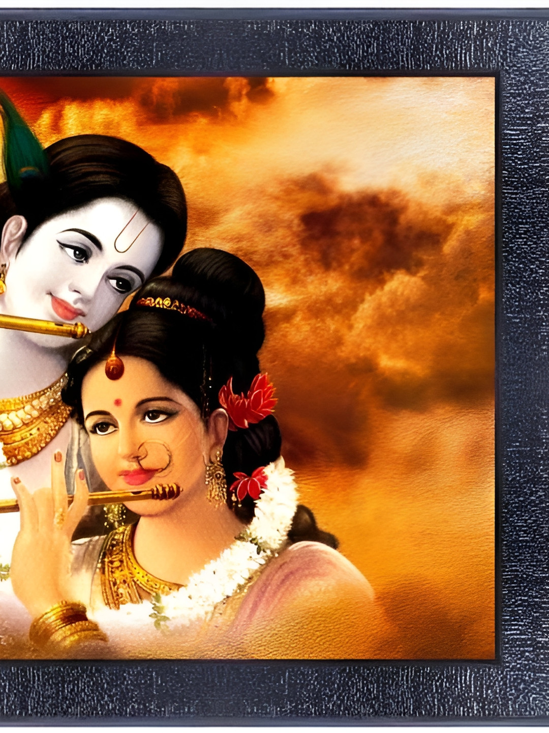 PnF Black & Orange Wooden Religious Wall Painting