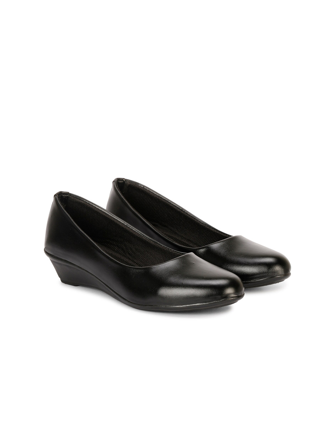 BAESD Round Toe Wedge Heeled Pumps