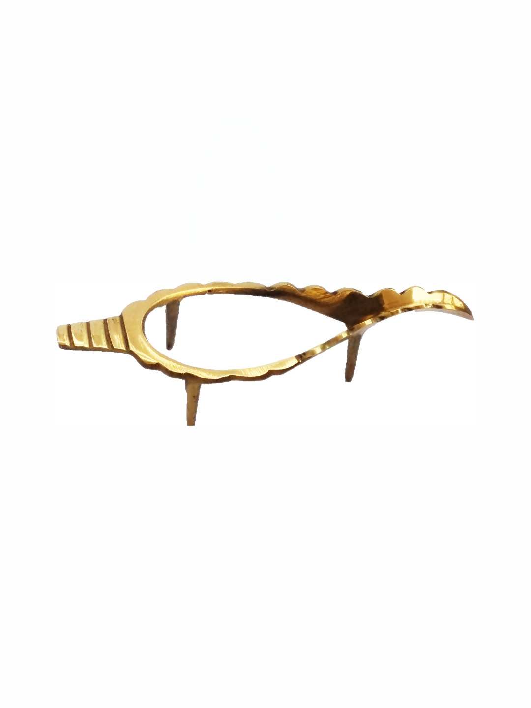 Navyaksh Shankh Gold Brass Metallic Prayer Room Small Showpiece -
