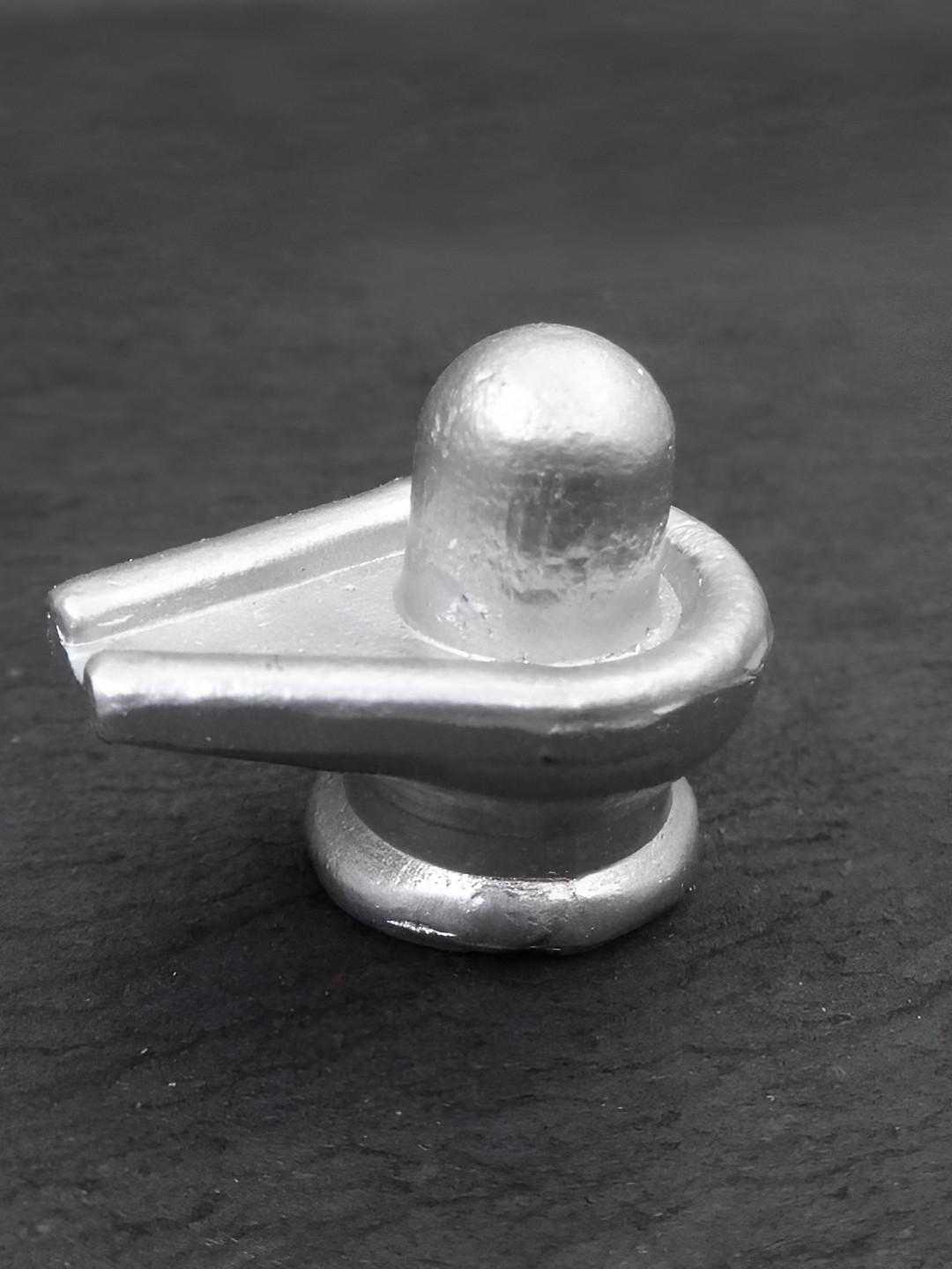Navyaksh Shivling Grey Silver Matte Living Room Small Showpiece -