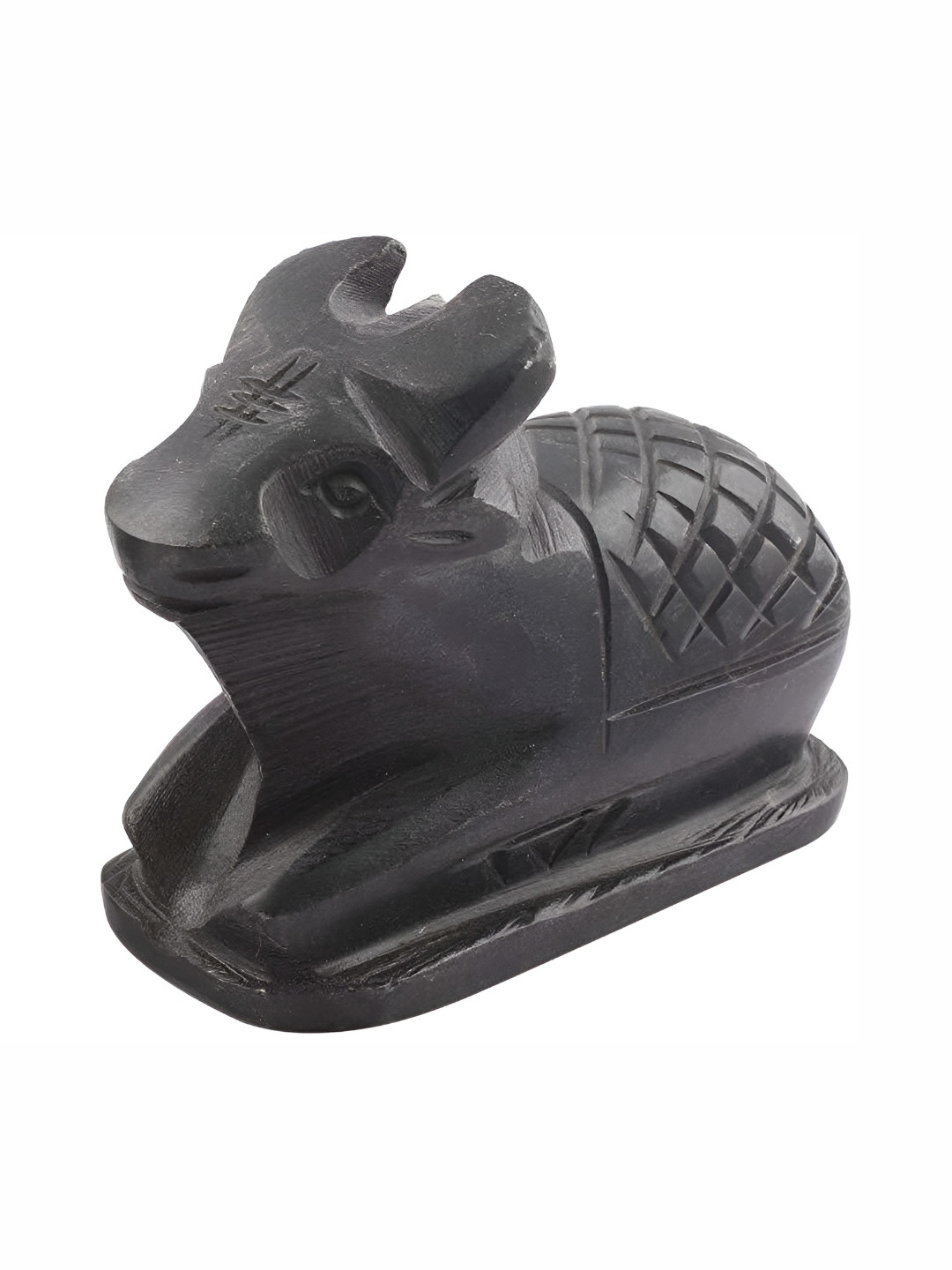 Navyaksh Nandi Black Stone Matte Prayer Room Medium Showpiece -