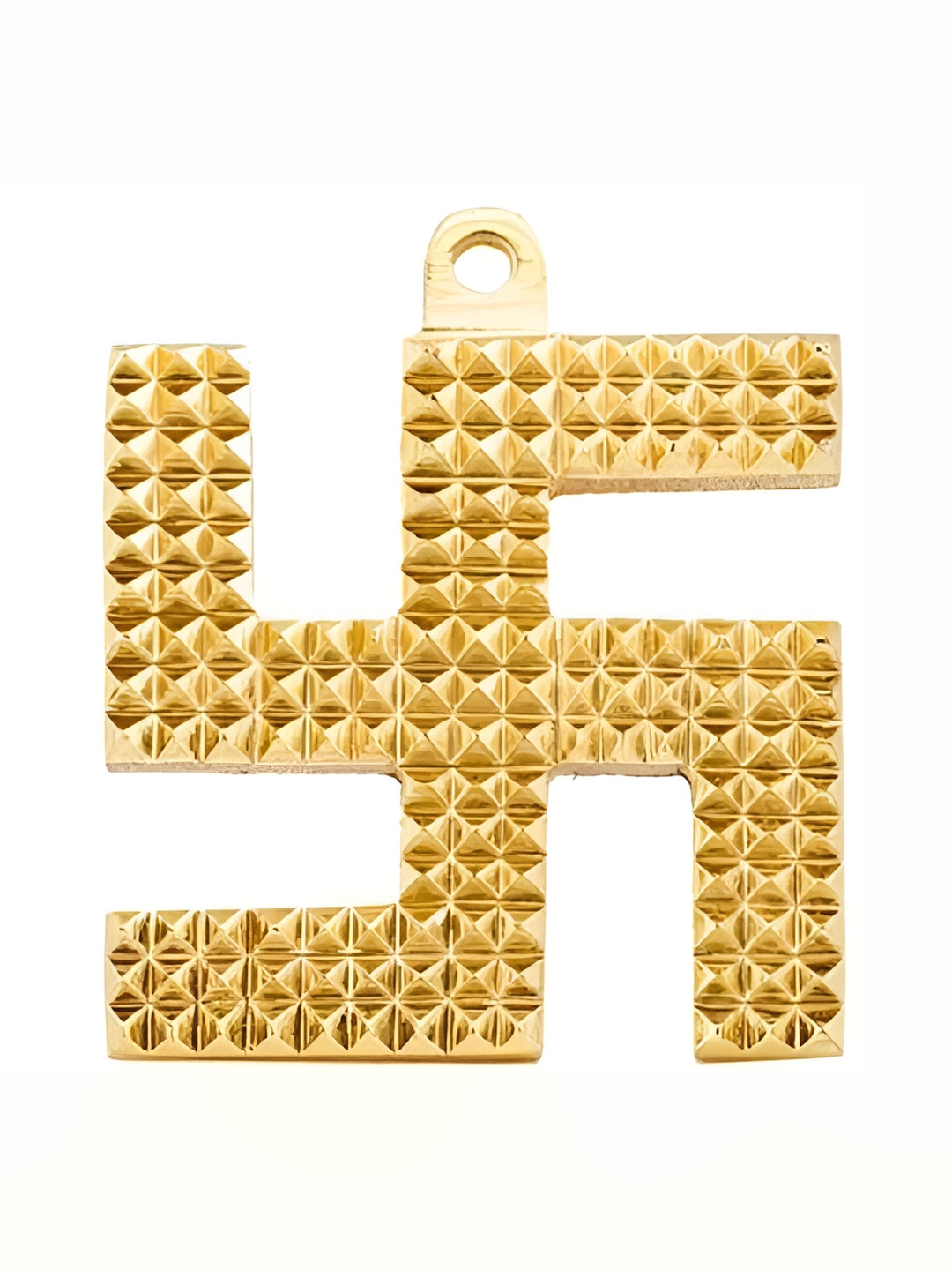 Navyaksh Swastik Gold Metal Metallic Living Room Small Showpiece -