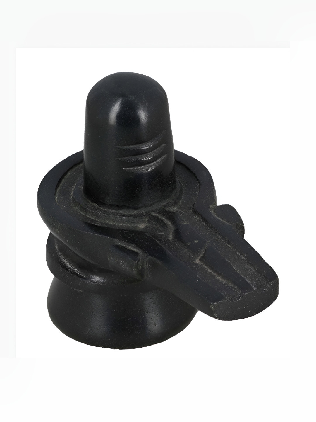Navyaksh Shiv Ling Black Stone Natural Prayer Room Tiny Showpiece -