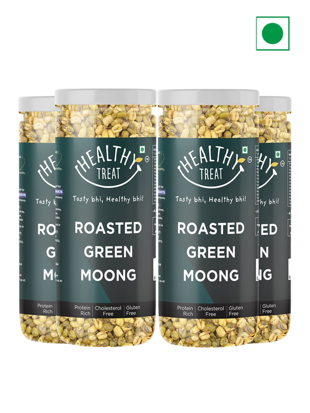 Healthy Treat Pack Of 4 Roasted Green Moong 150 gms Each