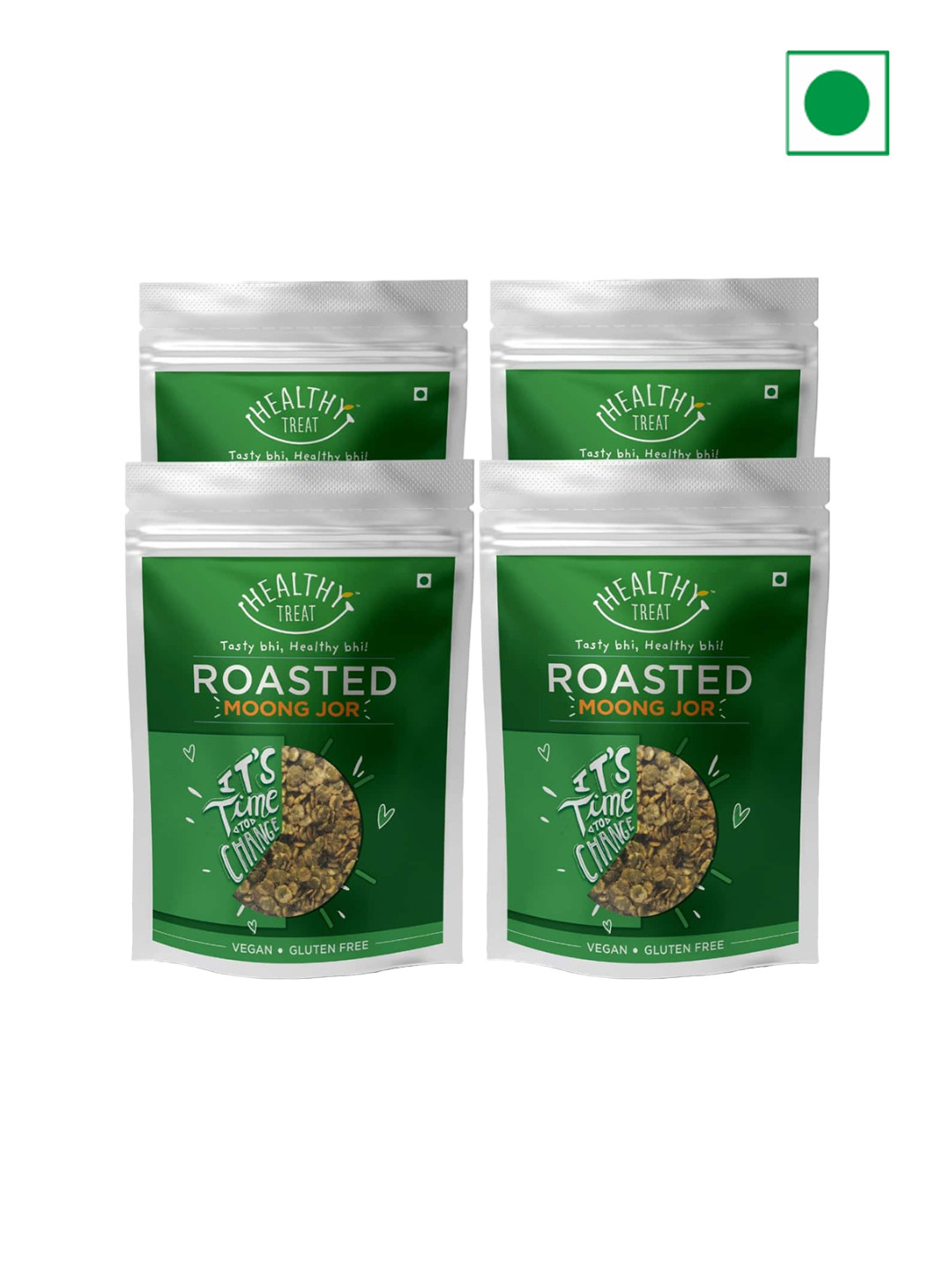 Healthy Treat Set of 4 Roasted Moong Jor-150 Gm Each