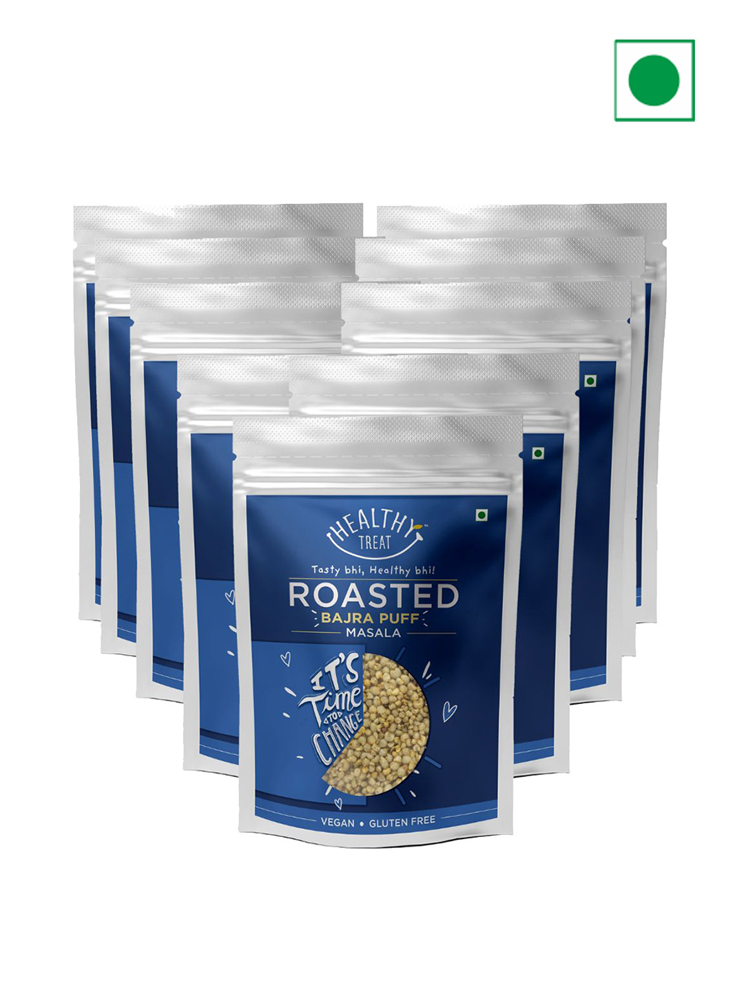 Healthy Treat Pack of 10 Roasted Bajra Puff Masala-100g Each