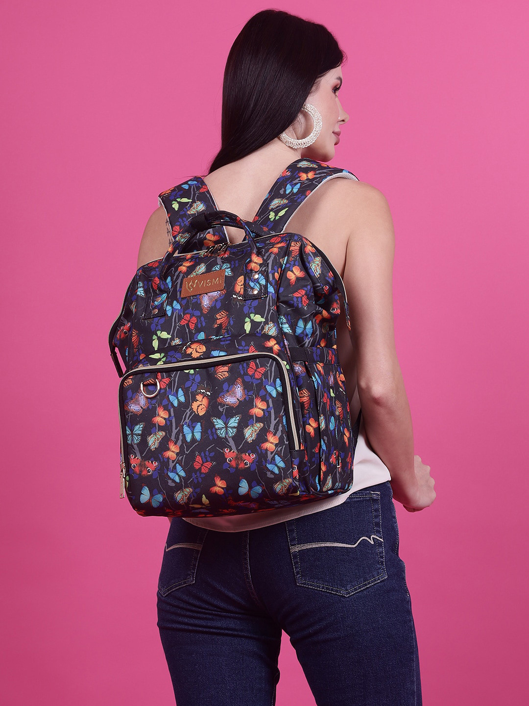 VISMIINTREND Graphic Printed Waterproof Diaper Backpack Bag