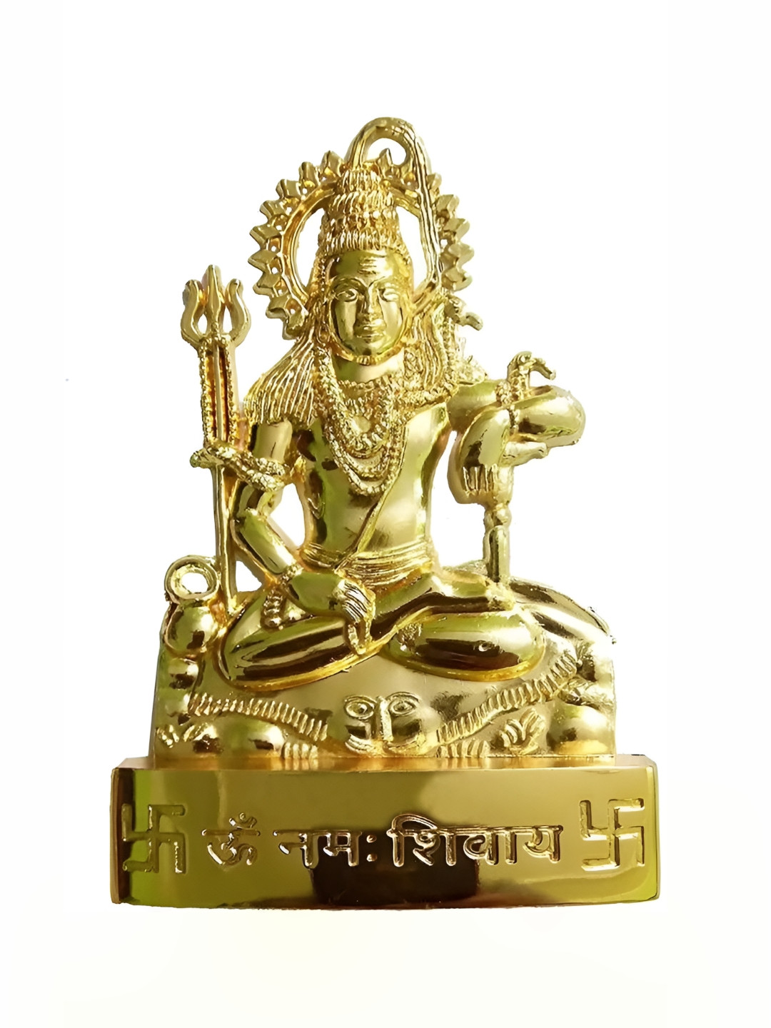 Navyaksh Shankar Gold Brass Metallic Prayer Room Medium Showpiece -