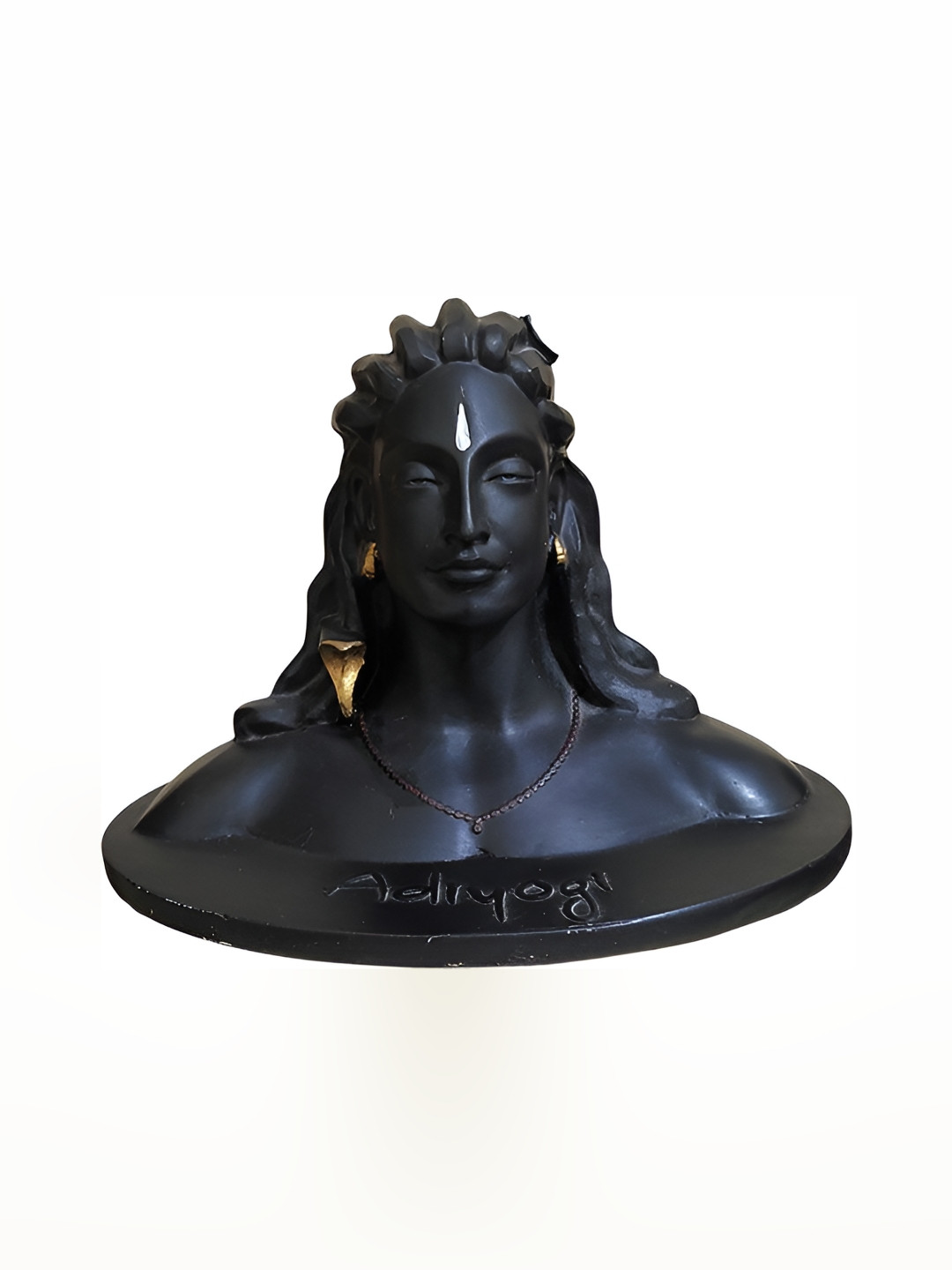Navyaksh Yogi Bhole Black Metal Metallic Prayer Room Small Showpiece -