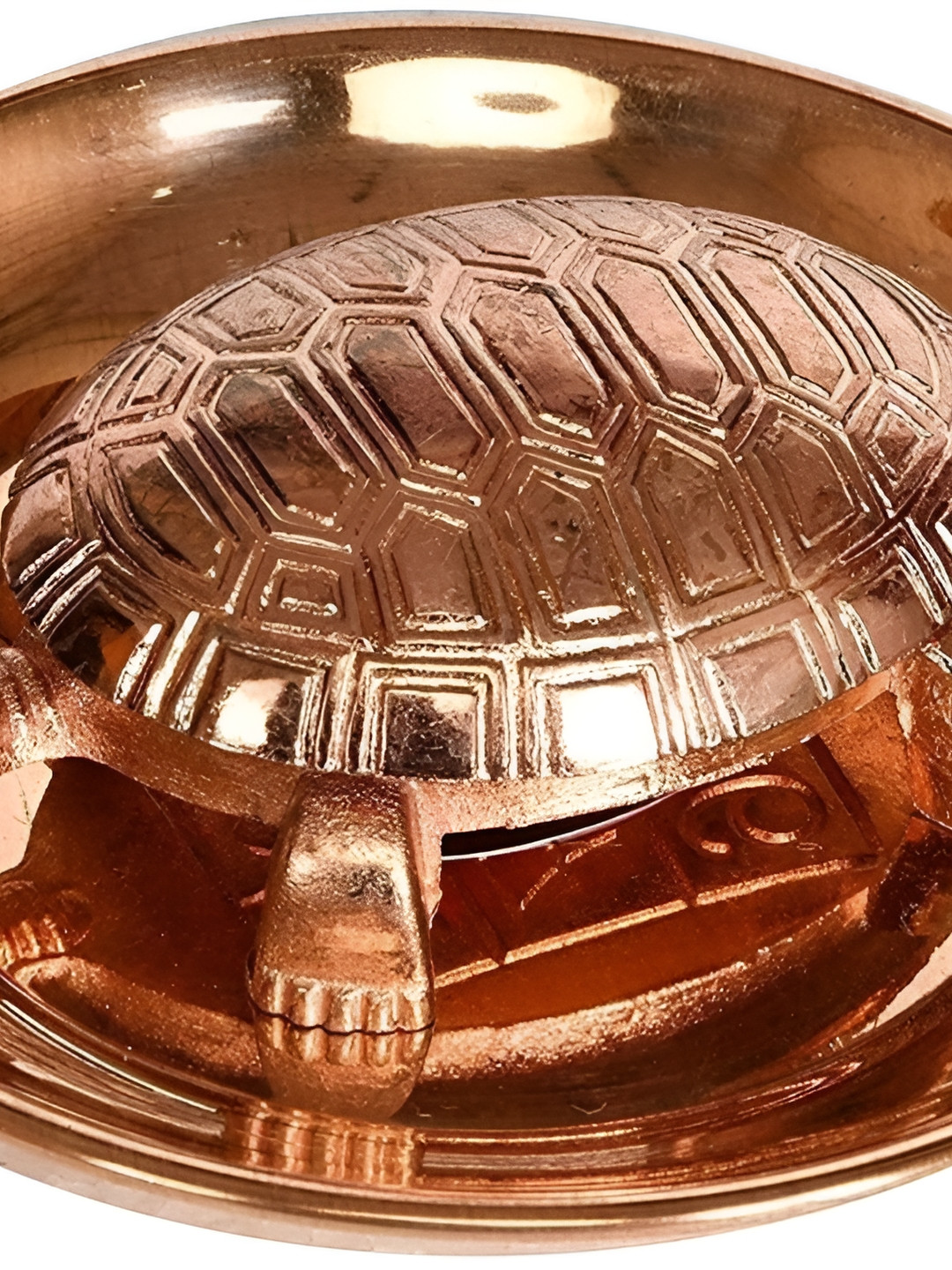 Navyaksh Plate and Turtle White Metal Metallic Living Room Set of 2 Tiny Showpieces -