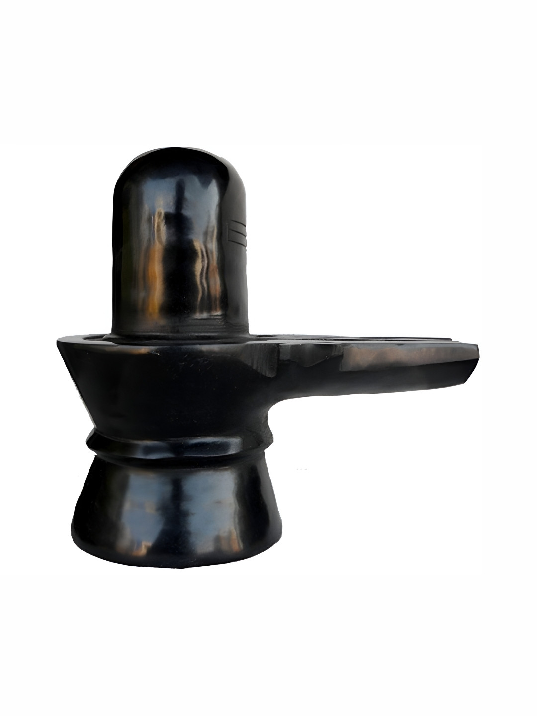Navyaksh Shivling Black Stone Natural Prayer Room Small Showpiece -