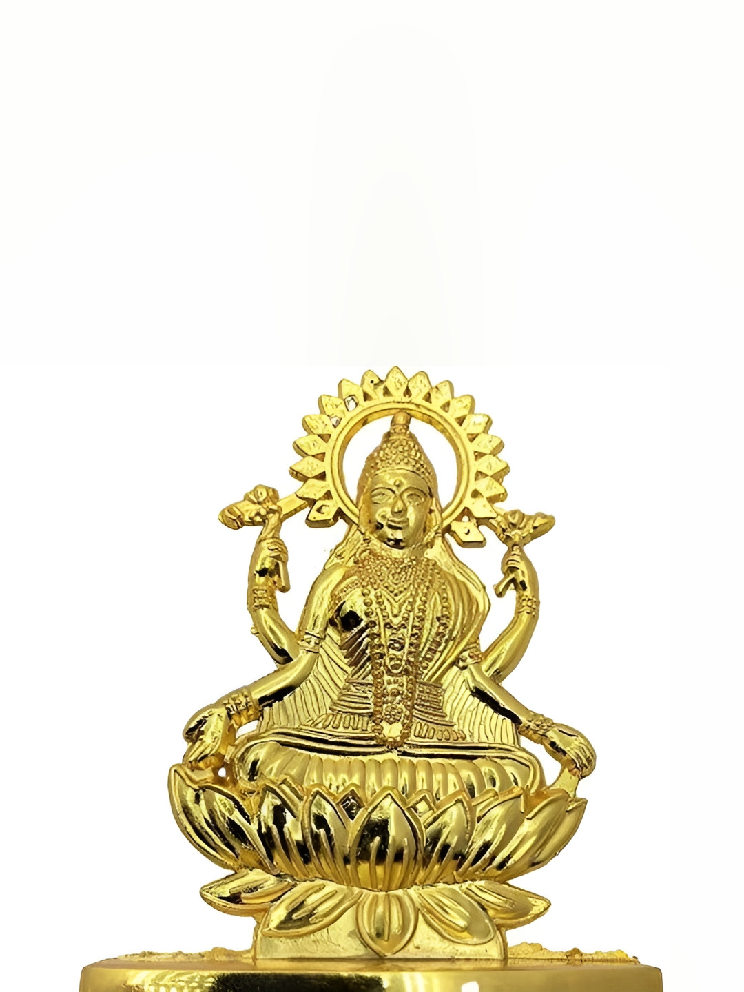 Navyaksh Laxmi Gold Brass Metallic Prayer Room Medium Showpiece -