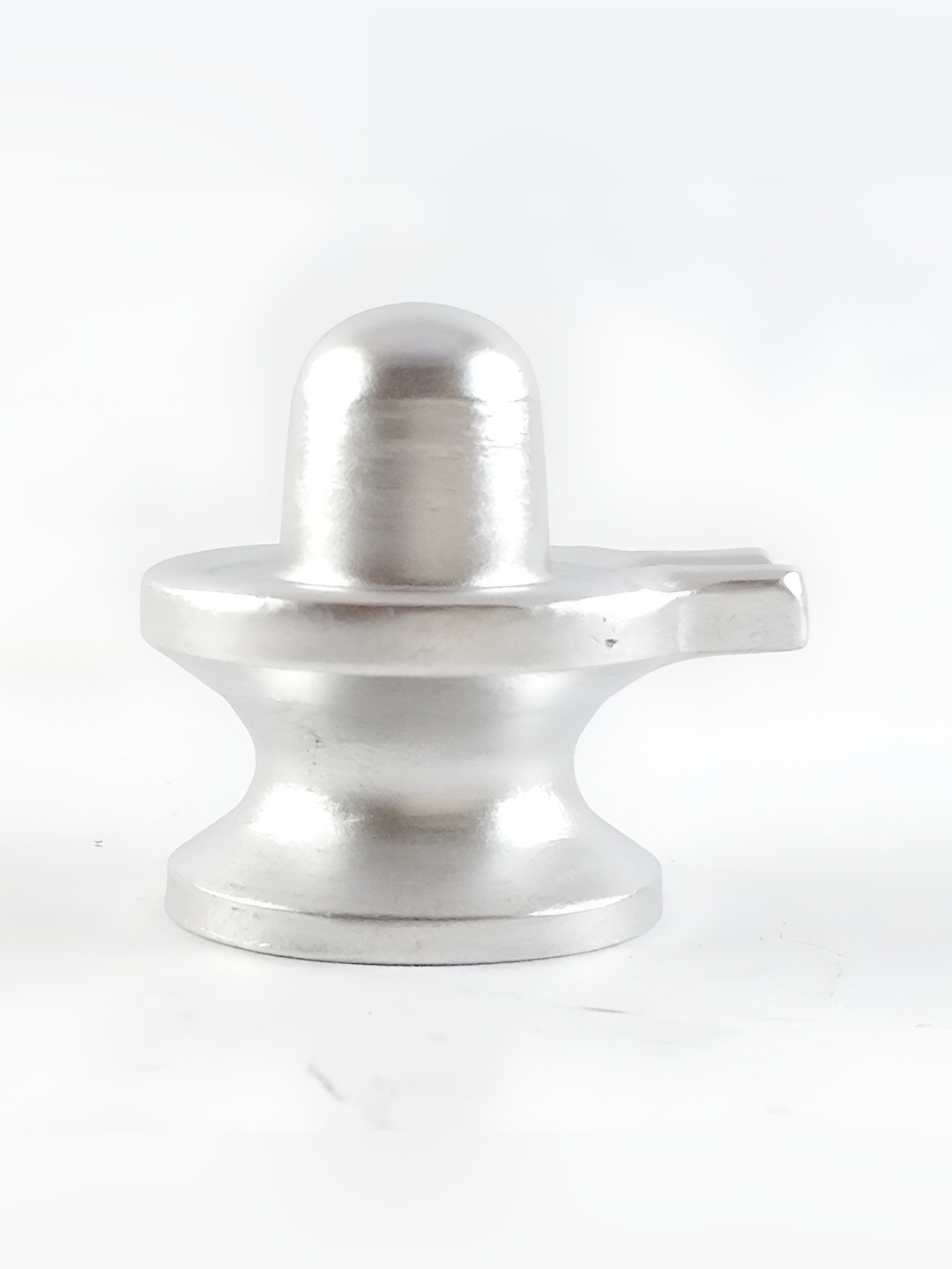 Navyaksh Para Shiv Ling Silver Metallic Prayer Room Small Showpiece -
