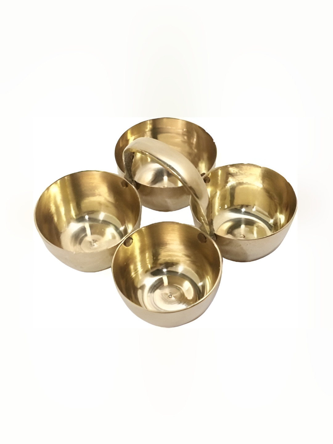 Navyaksh Chokda Gold Brass Metallic Prayer Room Small Showpiece -